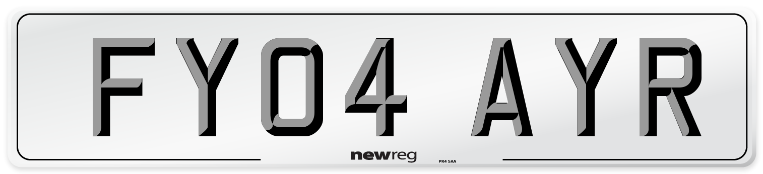 FY04 AYR Number Plate from New Reg